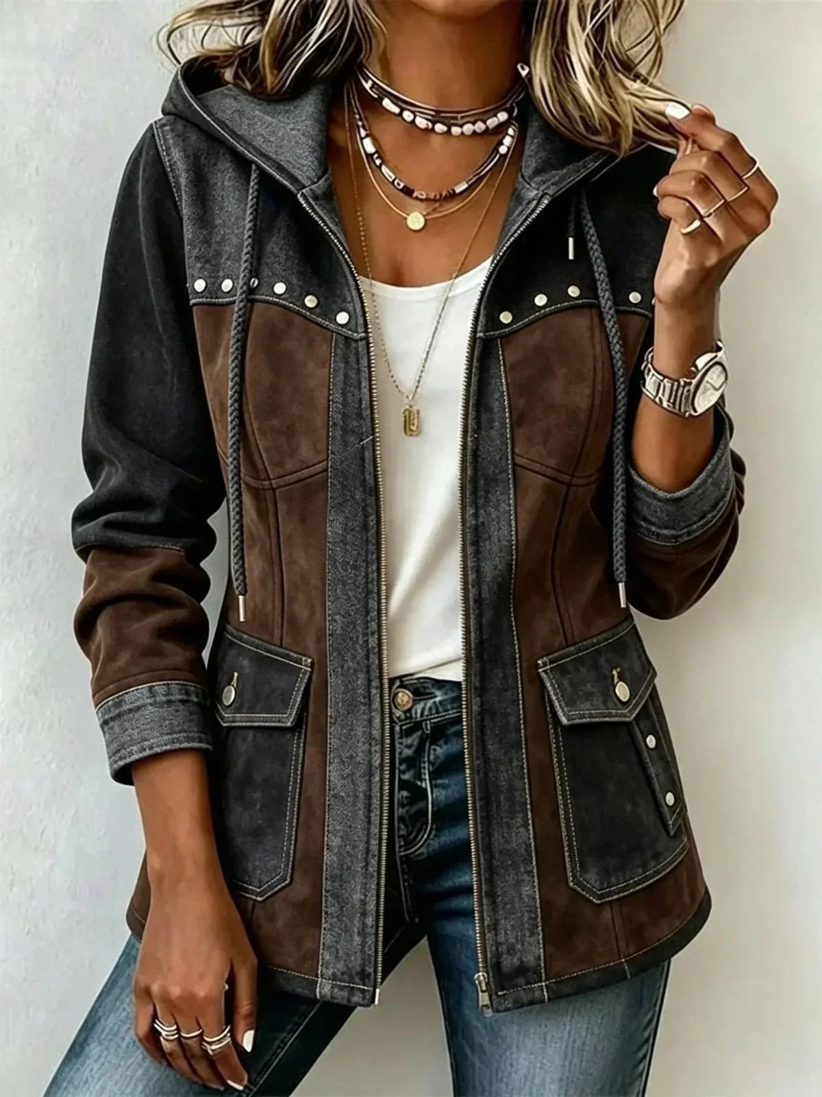 Gris Anthracite / Marron / 3XL